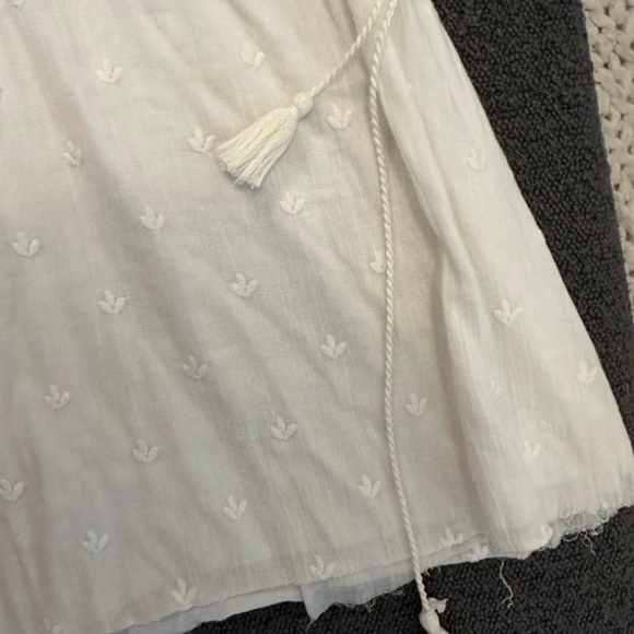 Ulla Johnson White Eye-lit Crochet Tunic Blouse/ Mini Dress Beach Coverup - Picture 6 of 9